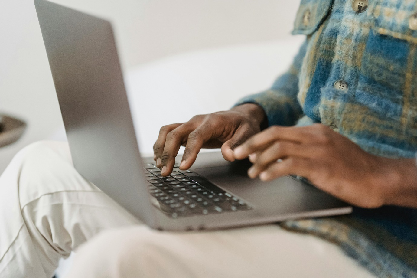 a man using a laptop