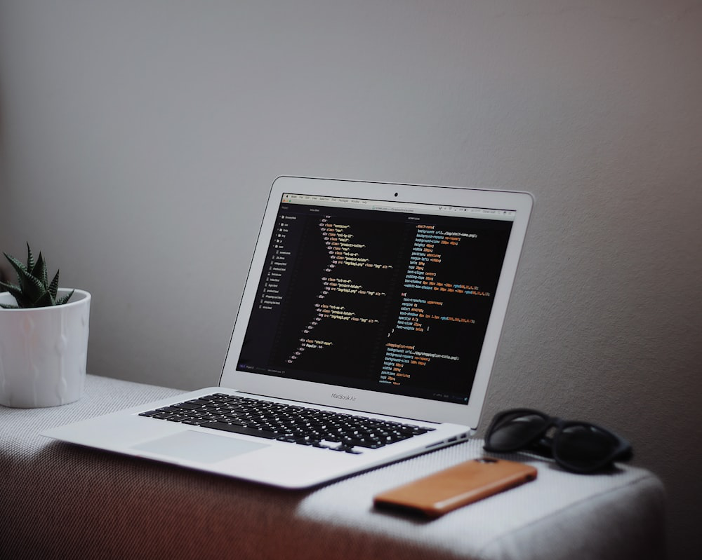 a laptop on a desk