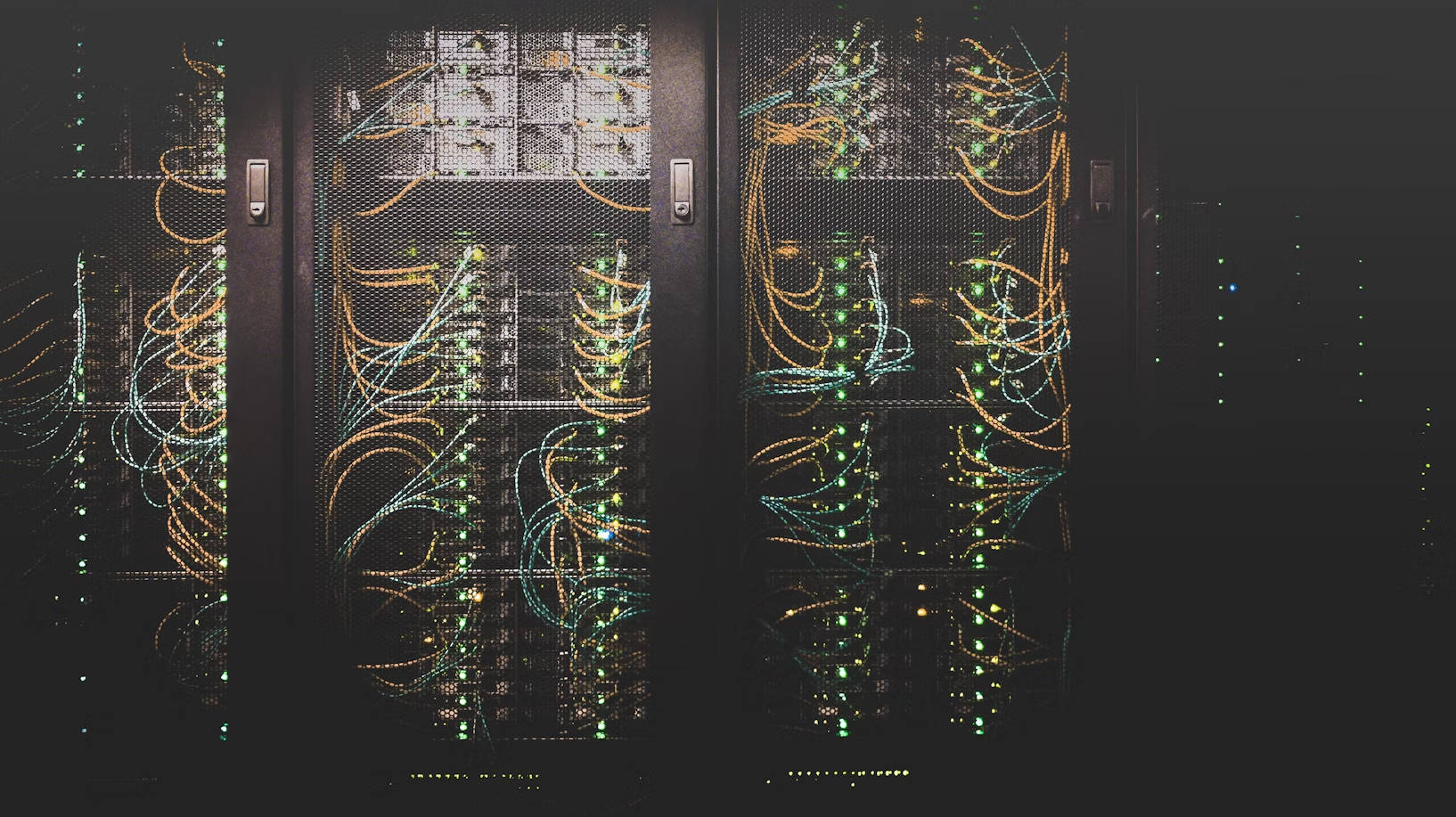 Server racks closeup