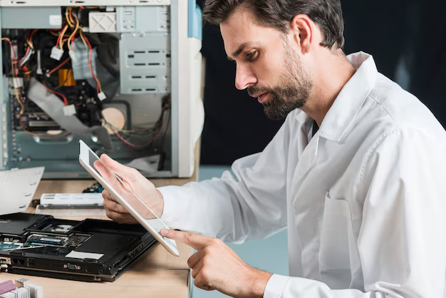 A person using a tablet