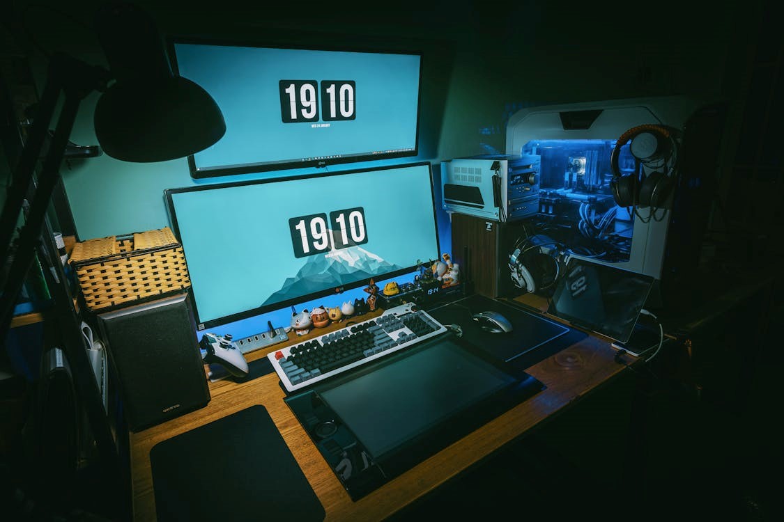 A gaming computer system after repair