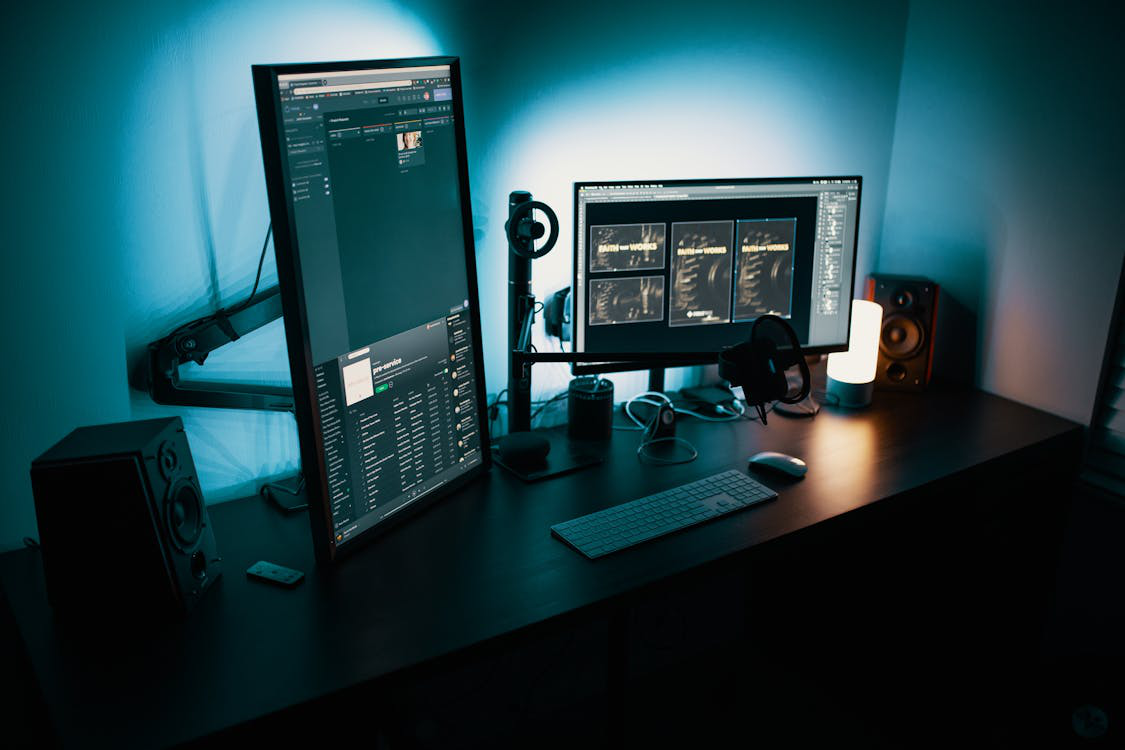 Two large screens for system upgrades.