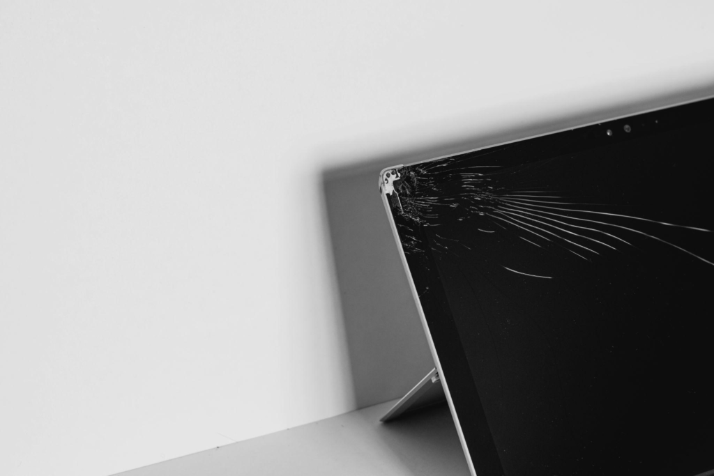 Touch layers and display panels aren't always separate, complicating what looks like a simple crack.